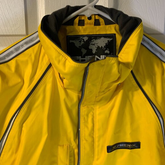 Vintage Men's Phenix Snowboarding Jacket Size L Yellow Full Zip Adj Cuffs Skiing - Picture 4 of 16